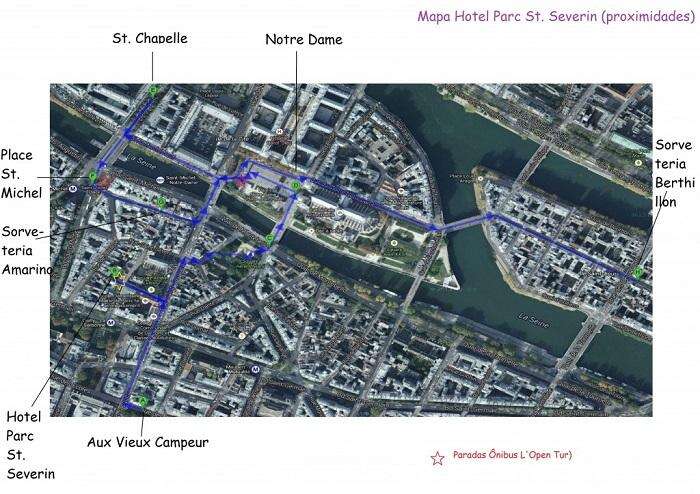 Hotel Parc Saint Severin mapa