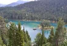 Lago Caumasee na Suíça Caumasee