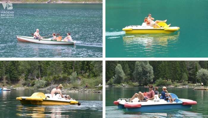 Pedalinhos e barcos no Caumasee