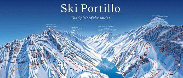 Portillo ski map