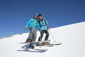 Valle Nevado esquiadores