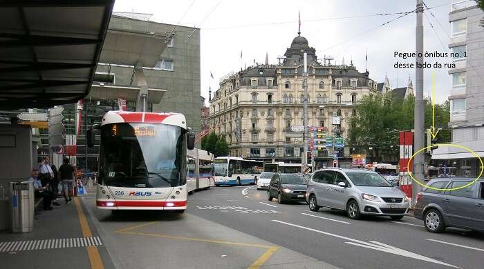 Ônibus no. 1 para Kriens