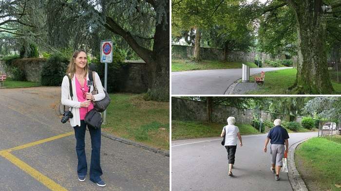 Subindo a rua para o Monte Pilatus