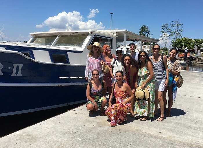 Grupo de blogueiros de viagem no passeio às Ilhas Cagarras 