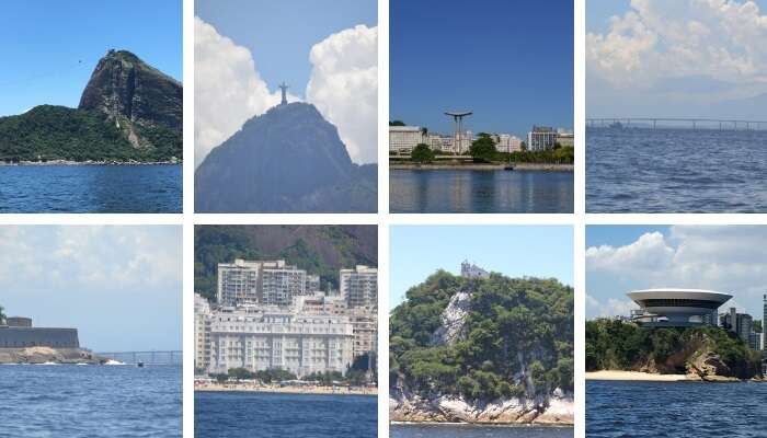 Mosaico de fotos pontos turísticos Rio