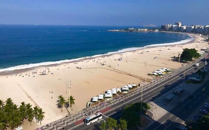 Praia de Copacabana no Rio de Janeiro