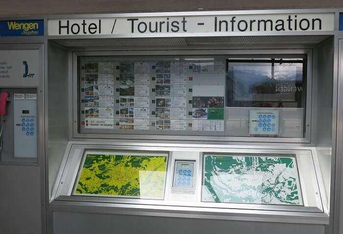 Tourist Information na estação de trem de Wengen