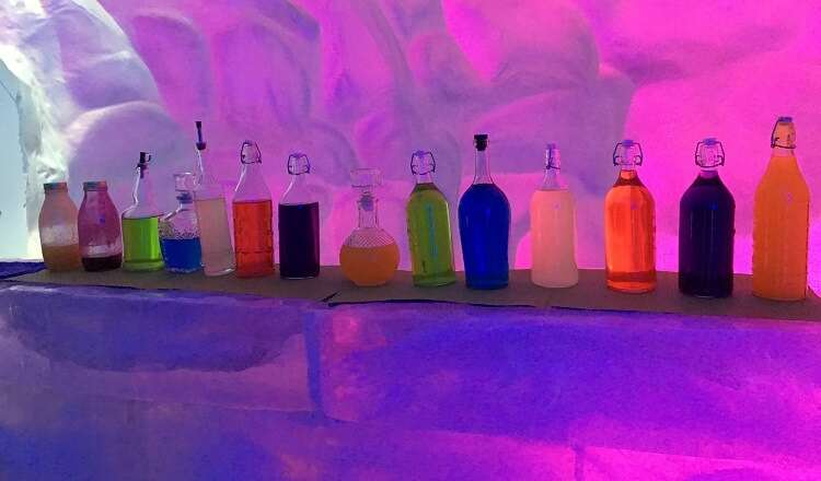 Drinques servidos no Ice Bar de Canela