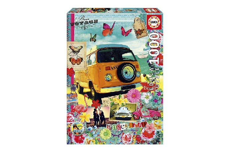 Puzzle Boa Viagem 1000 peças - Educa- Viagens Bacanas