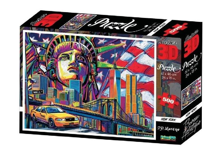 Quebra-Cabeça New York Super 3D - 500 Peças - Multikids- Viagens Bacanas