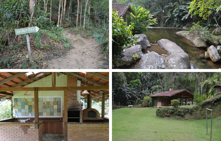 Área da cachoeira no Parador Lumiar - Viagens Bacanas