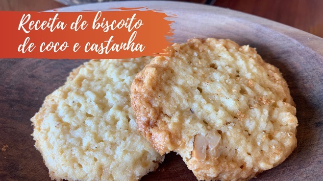 Receita de Cookie de Coco e Castanha da Pousada Lagoa do Cassange