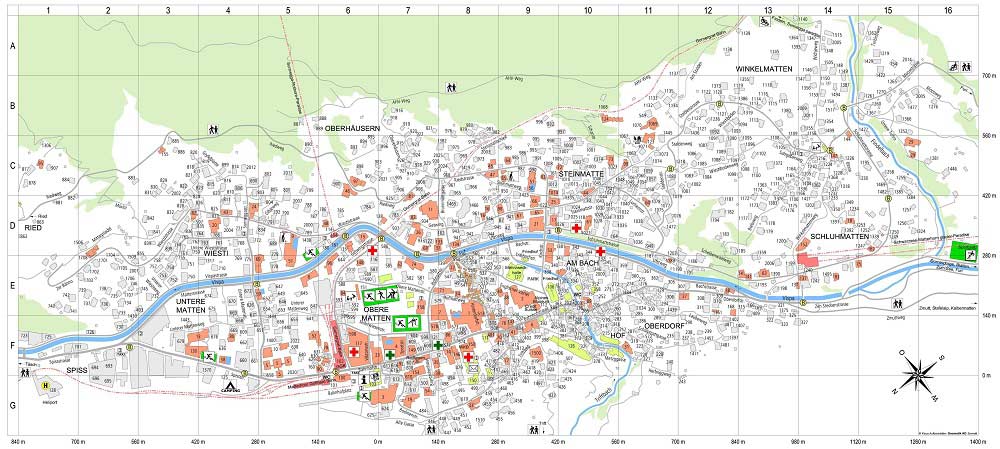 Mapa de Zermatt 