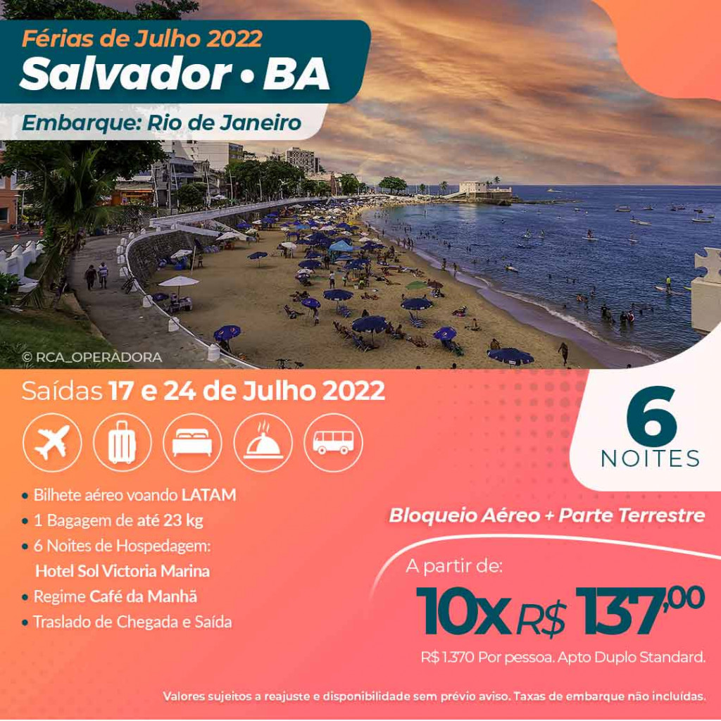 Salvador - Férias de Julho - saindo do Rio - RCA