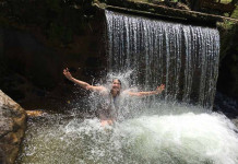 Villa São Romão – um hotel com piscinas naturais e muita natureza! Queda d'água na Villa São Romão