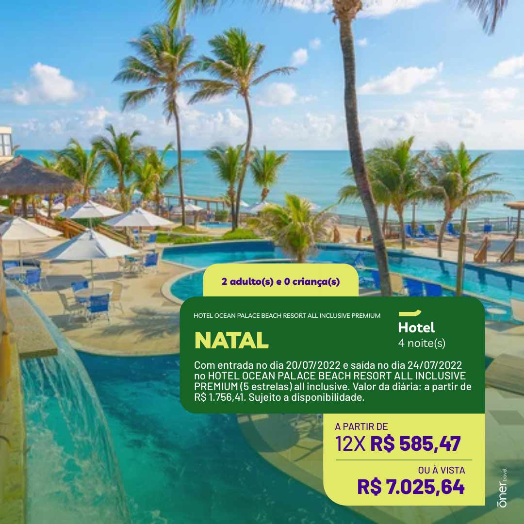 Férias de julho num Resort All Inclusive