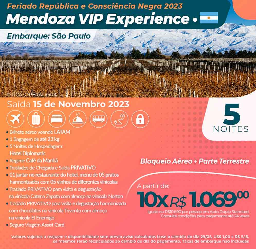 Pacote para Mendoza - RCA Turismo 