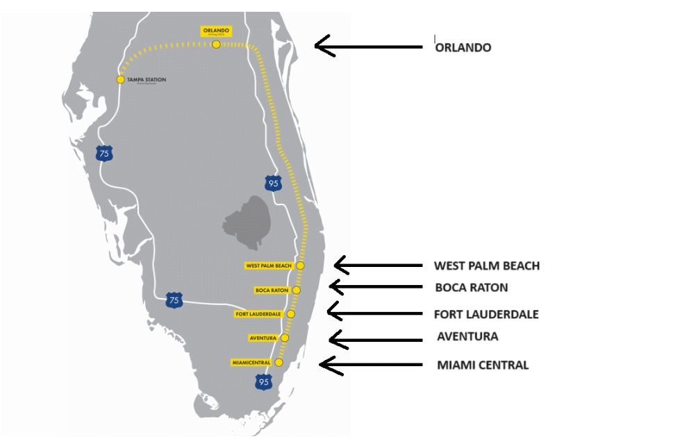 Trem Miami Orlando - foto Brightline