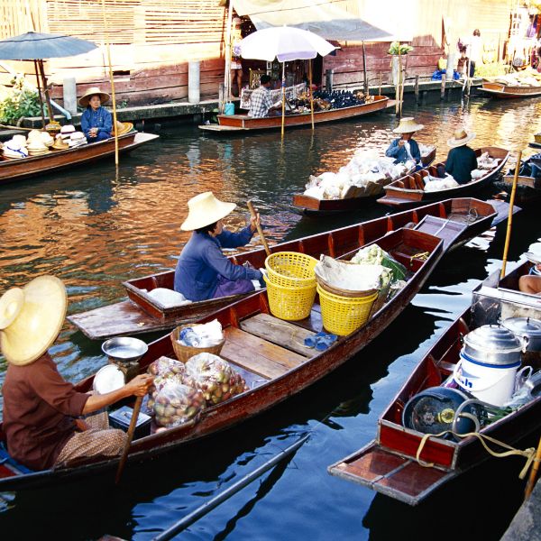 Mercado flutuante de Damnoen Saduak 