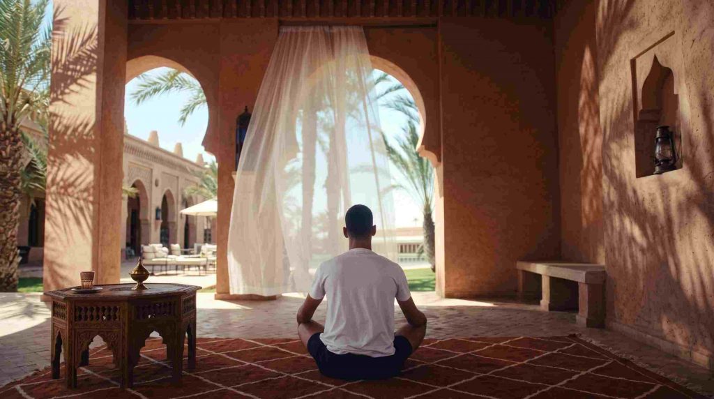 Retiro de Djokovic no Marrocos: conheça o Amanjena Resort 4 retiro de Djokovic no Marrocos - imagem IA