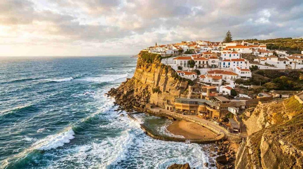 Vilarejos Mais Bonitos de Portugal: 10 Destinos Inesquecíveis 7 Azenhas do Mar – Sintra, Portugal - imagem IA