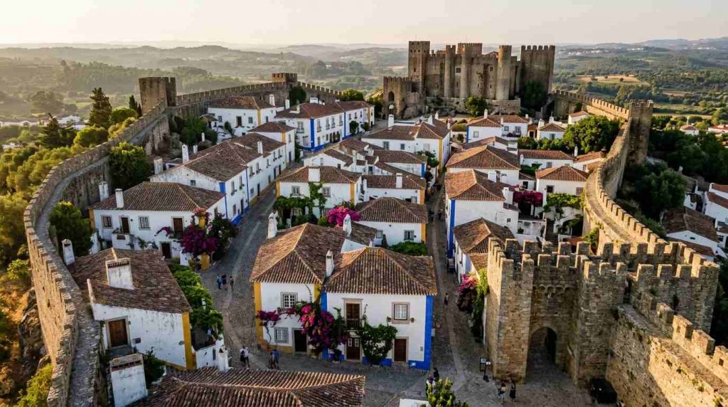 Vilarejos Mais Bonitos de Portugal: 10 Destinos Inesquecíveis 6 Óbidos – Leiria, Portugal - imagem IA